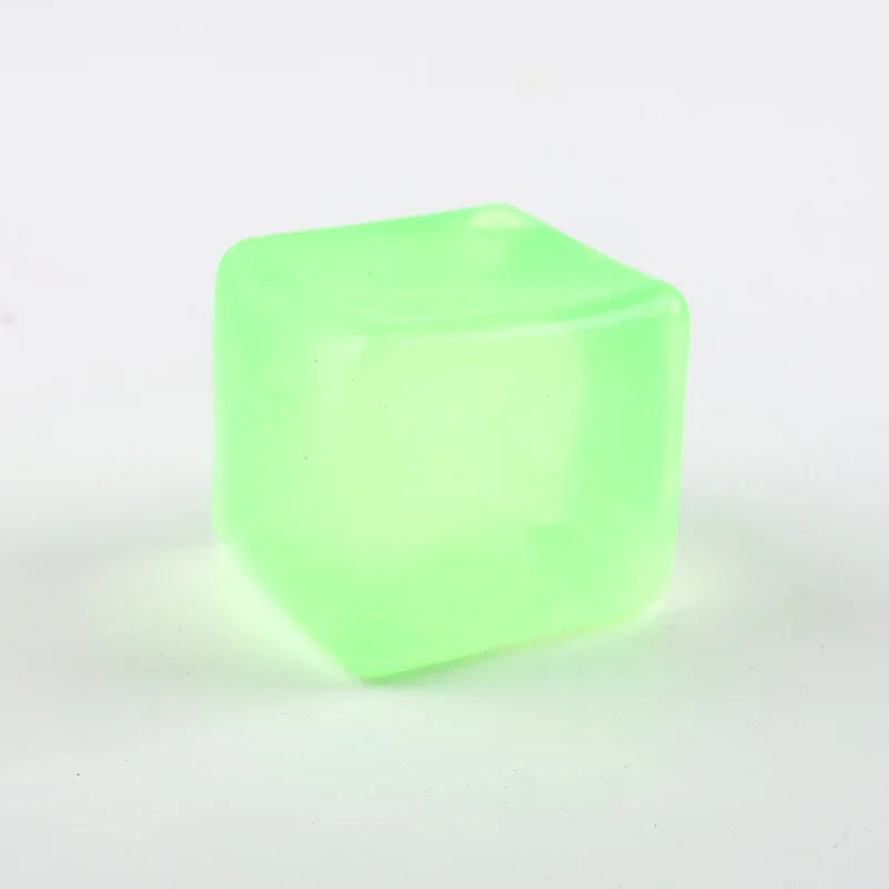 Slow Rebound Maltose Ice Cube Squishy Tol Transparent Solid Ice Cube Fidget Toy Soft Stress Relief Squeeze Decompression Toy