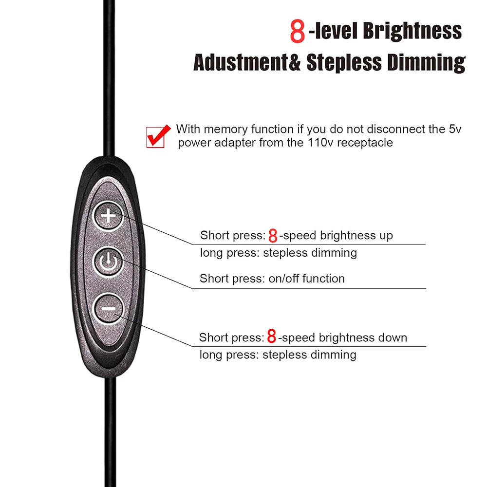 3KEY USB Dimmer Switches 5V 2A 8-level dimming