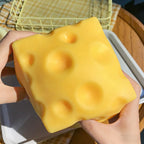 Squishy Square Cheese Squeeze Toys Slow Rebound Push Stress Relief Sensory Toy Soft Butter Cheese Fidget Toy Christmas Present
