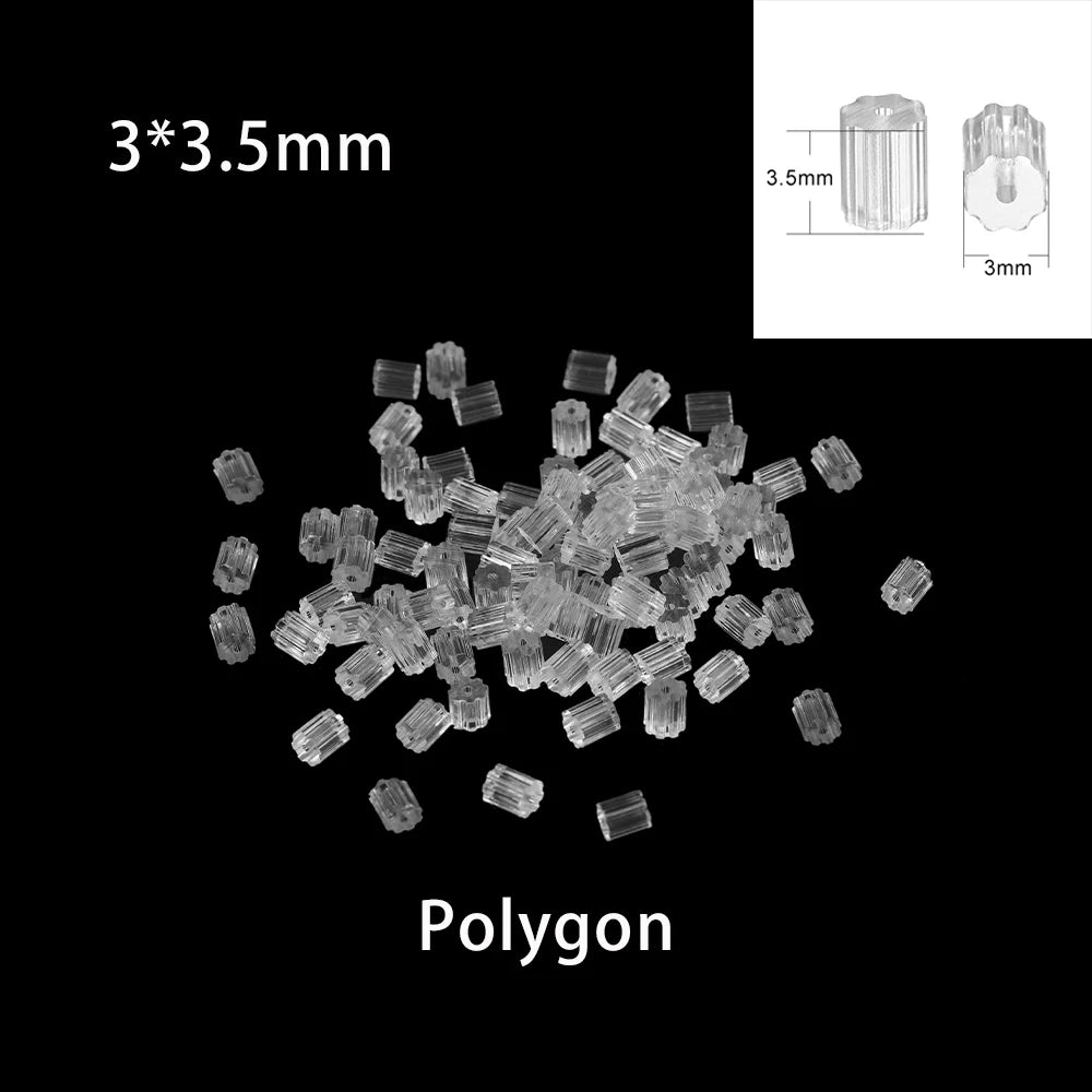 200-2000pcs Soft Silicone Rubber Earring Back Stoppers for Stud Earrings DIY Earring Findings Accessories Bullet Tube Ear Plugs