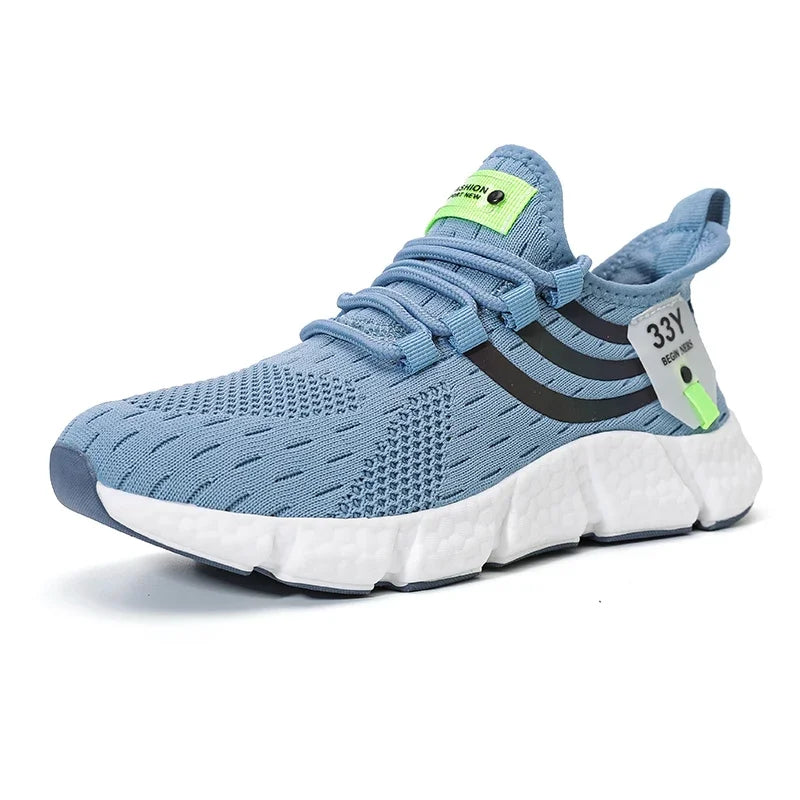 Men Casual Sport Shoes Breathable Lightweight Sneakers Outdoor Mesh Black Running Shoes Athletic Jogging Tenis Walking Shoes