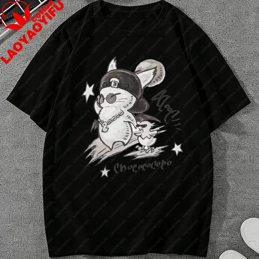 FFXIV Moogle Neotunic Fantasy 14 Shirt Graphic T Shirts Y2k Top Oversized T Shirt Funny Outdoors High Quality Cotton Short-sleev