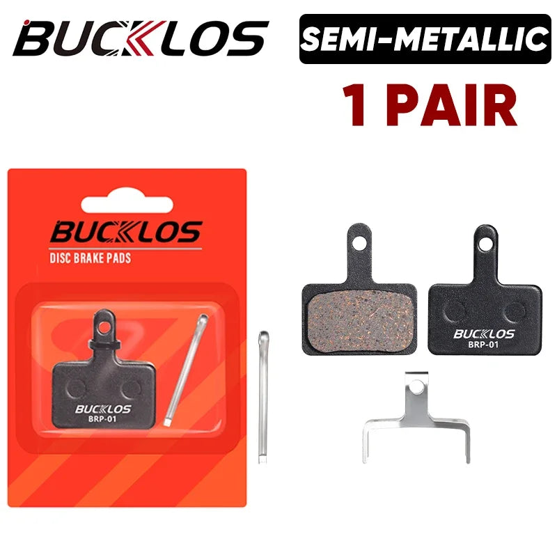 BUCKLOS Semi-Metal Brake Pads Mountain Bike Hydraulic Disc Brake Pads for SHIMANO B01S B05S MTB Road Bicycle Cycling Brake Part