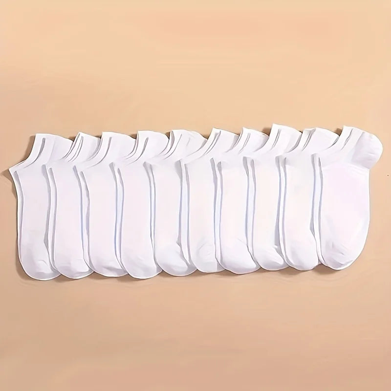 Unisex Casual Plain Color Boat Socks Thin Breathable Comfy Anti Odor Sweat-absorbing Low Cut Ankle Socks For Men Women