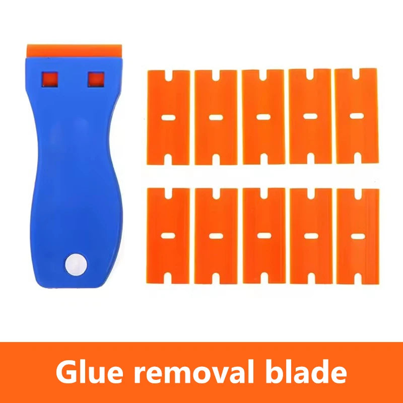 Car Sticker Remover Multipurpose Plastic Small Paint Automotive Glue Removal Tool Household Glass Cleaning Scraper Set