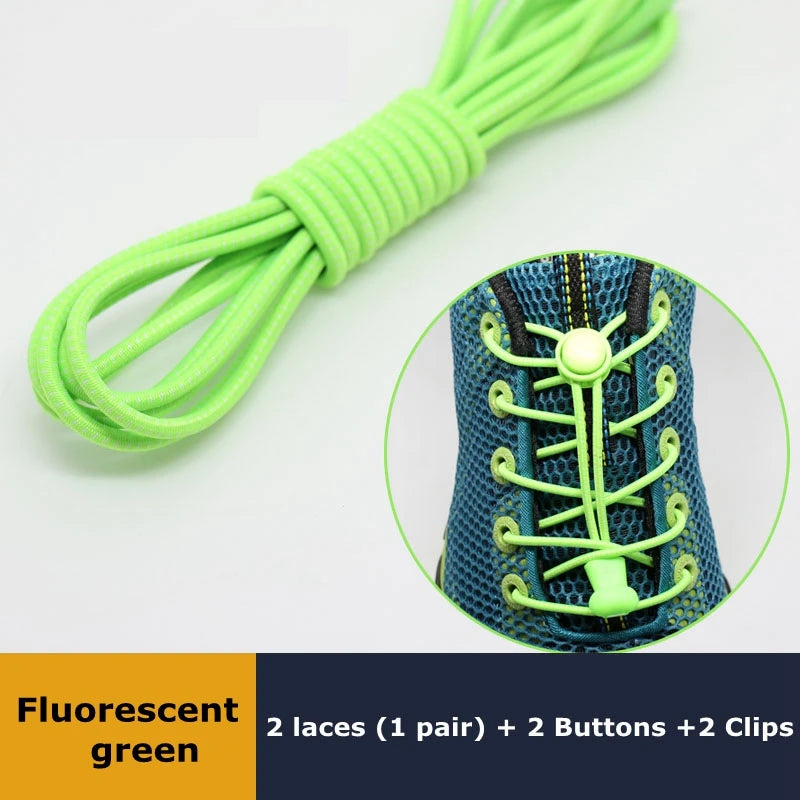 1pair Lazy Laces Sneaker ShoeLaces Elastic Shoe Laces  Shoe accessories lacets Shoestrings Running/Jogging/Triathlone