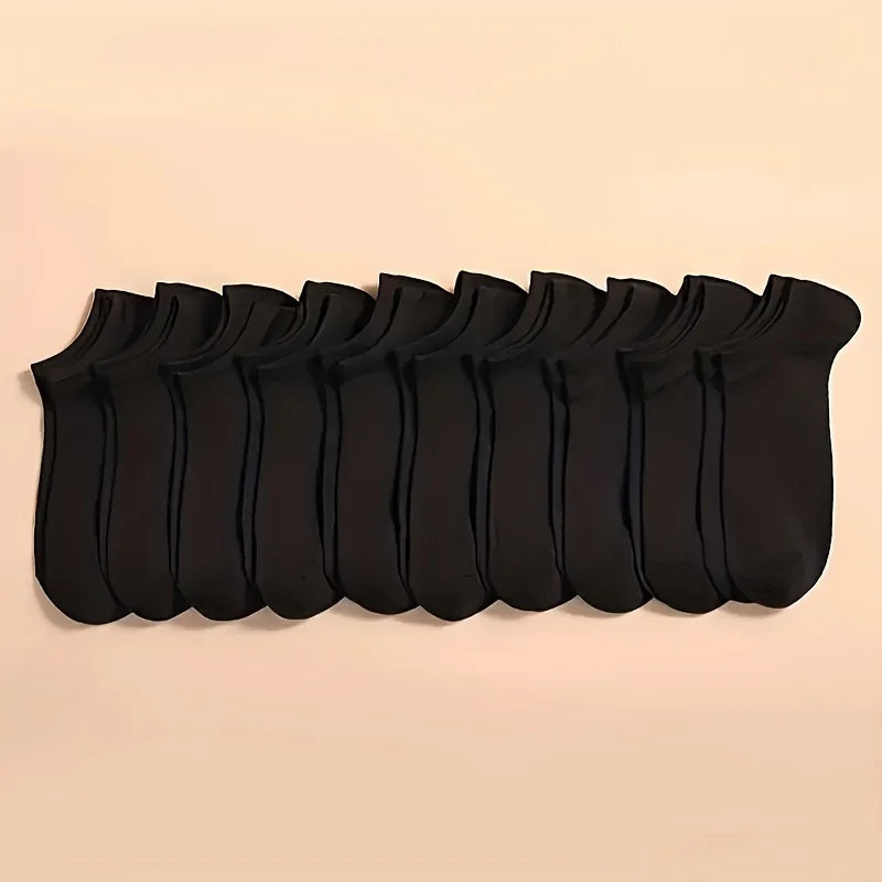 Unisex Casual Plain Color Boat Socks Thin Breathable Comfy Anti Odor Sweat-absorbing Low Cut Ankle Socks For Men Women